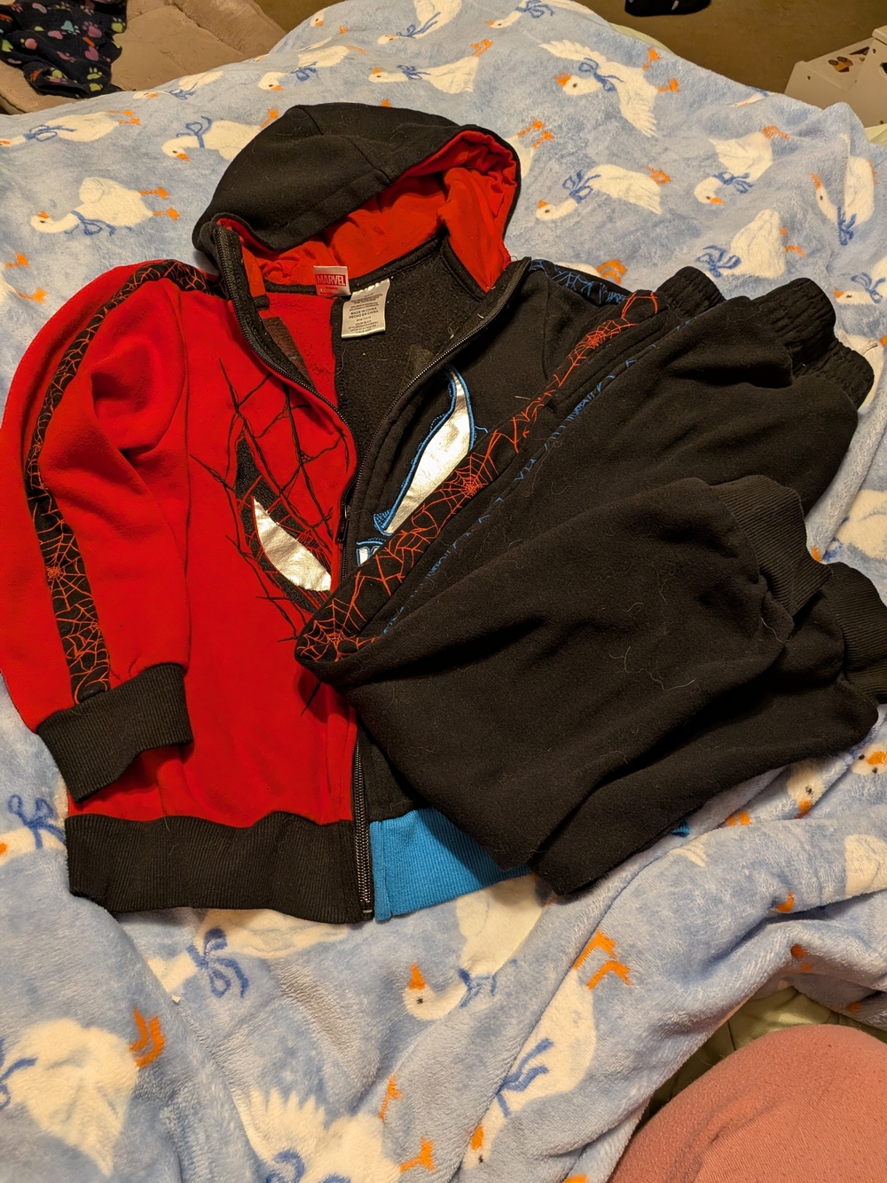 Marvel Kids Red and Black Hooded Jacket